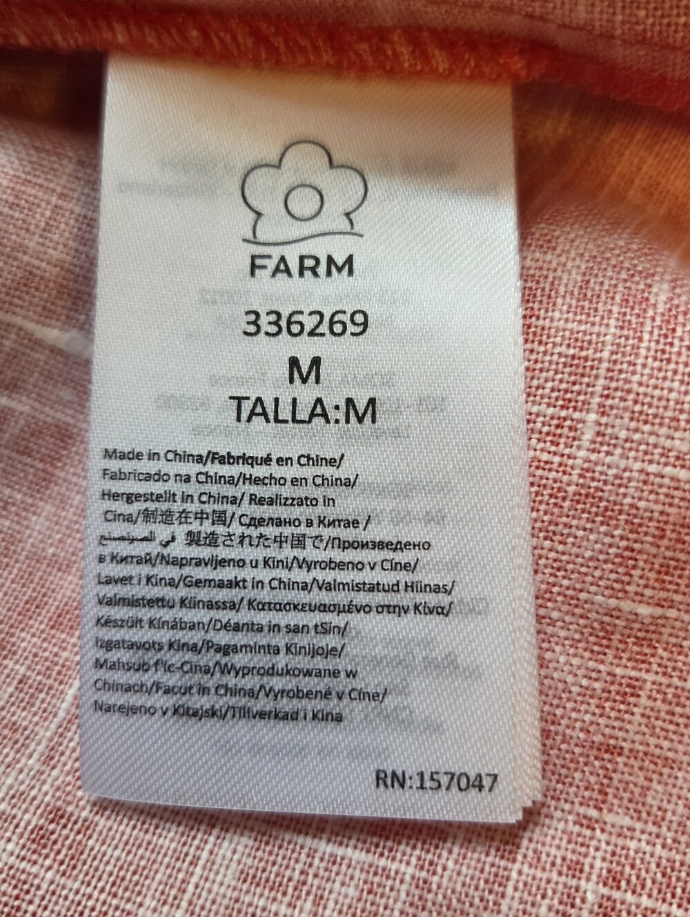 FARM RIO NWT Red Porcelain Garden Linen Midi Dress Medium - Picture 11 of 12